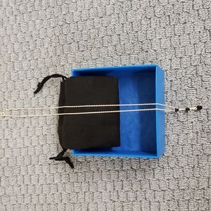 Blue sapphire sterling silver necklace